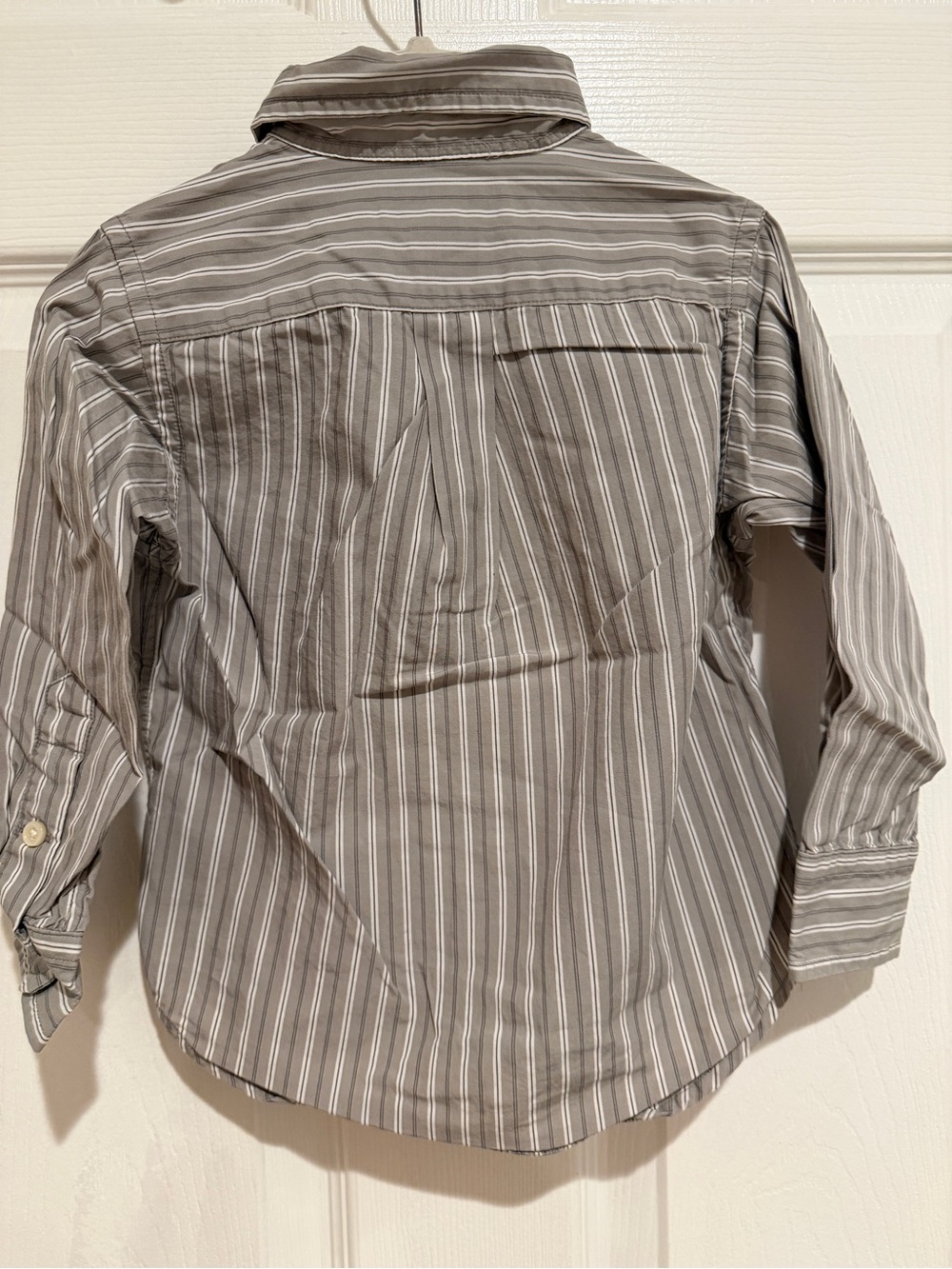 Lot of 2 Polo Ralph Lauren Toddler Button Down Shirts 2T Gray Striped & Solid - Picture 5 of 10